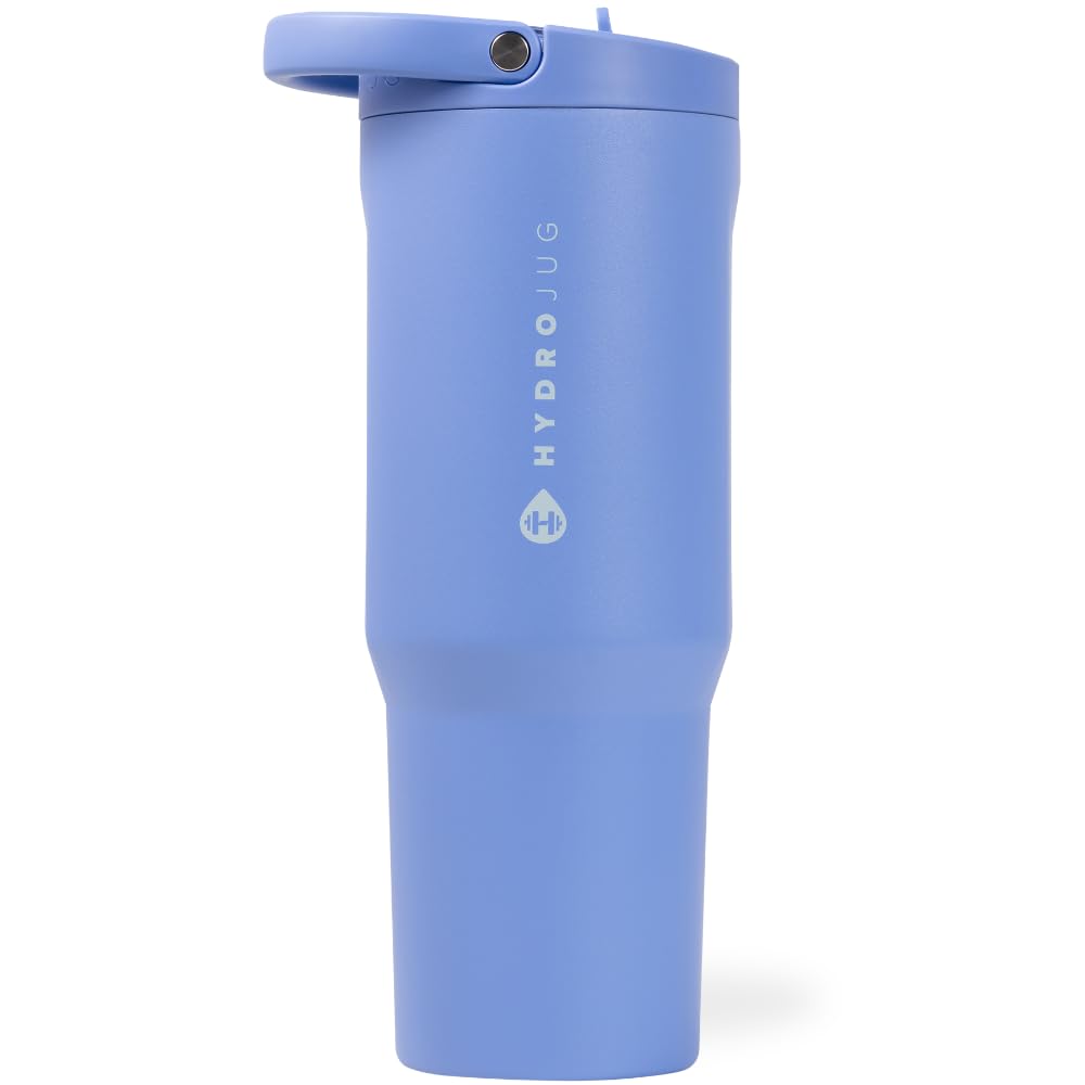 HydroJug Sport - Stainless Steel Tumbler with Straw, Vacuum Insulated, 40oz Leakproof Water Bottle, Ergonomic Design, Reusable, Dishwasher Safe, Rubber Base, Durable for Gym or Outdoors, Rodeo