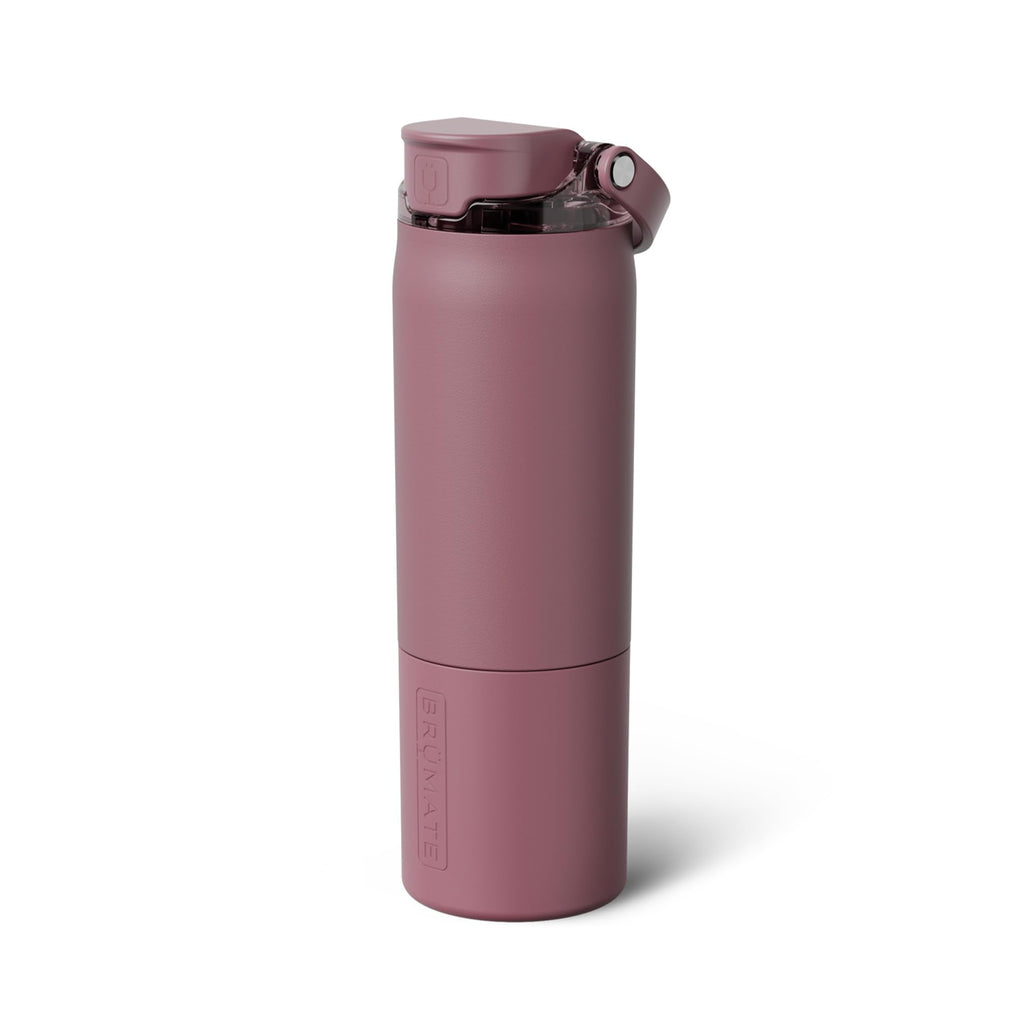 BrüMate Rise 35oz Water Bottle With Covered Silicone Straw | 100% Leakproof Insulated Water Bottle | Soft Sip Silicone Spout | Made of Stainless Steel | 35oz (Neon Pink)