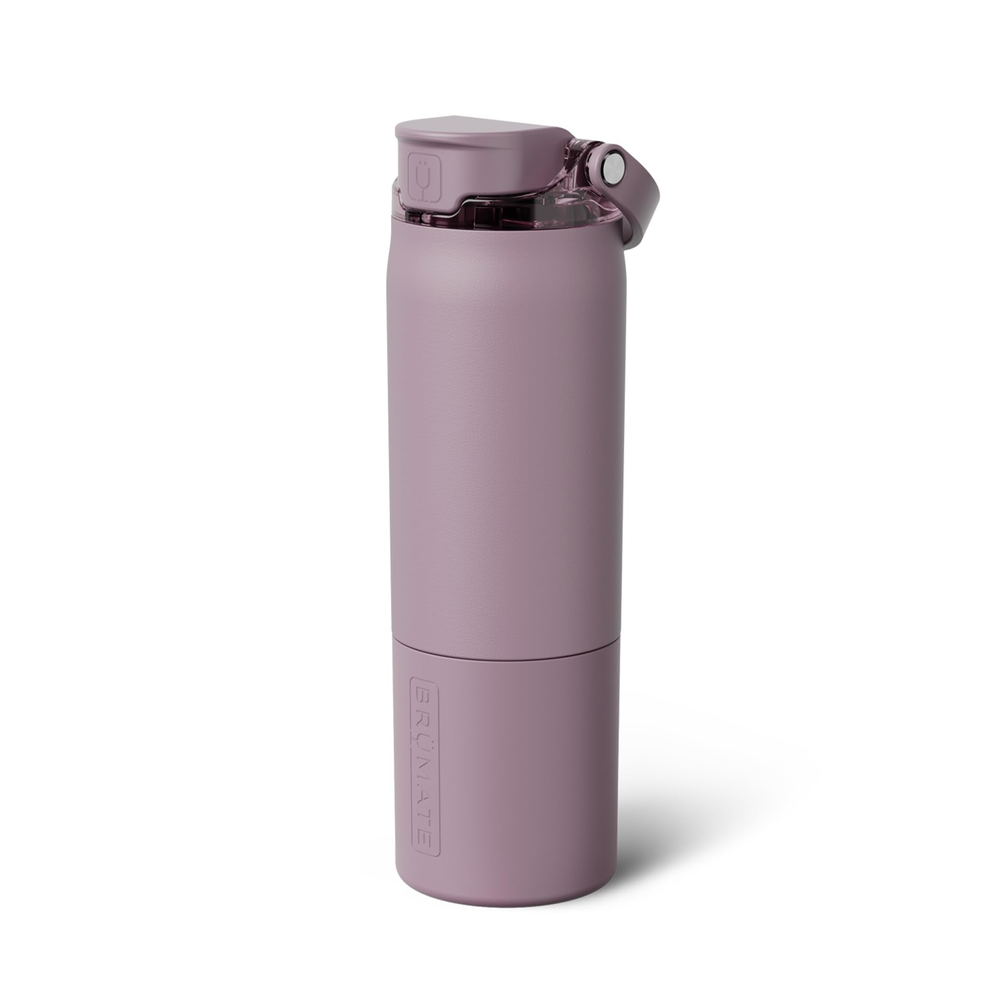 BrüMate Rise 35oz Water Bottle With Covered Silicone Straw | 100% Leakproof Insulated Water Bottle | Soft Sip Silicone Spout | Made of Stainless Steel | 35oz (Neon Pink)
