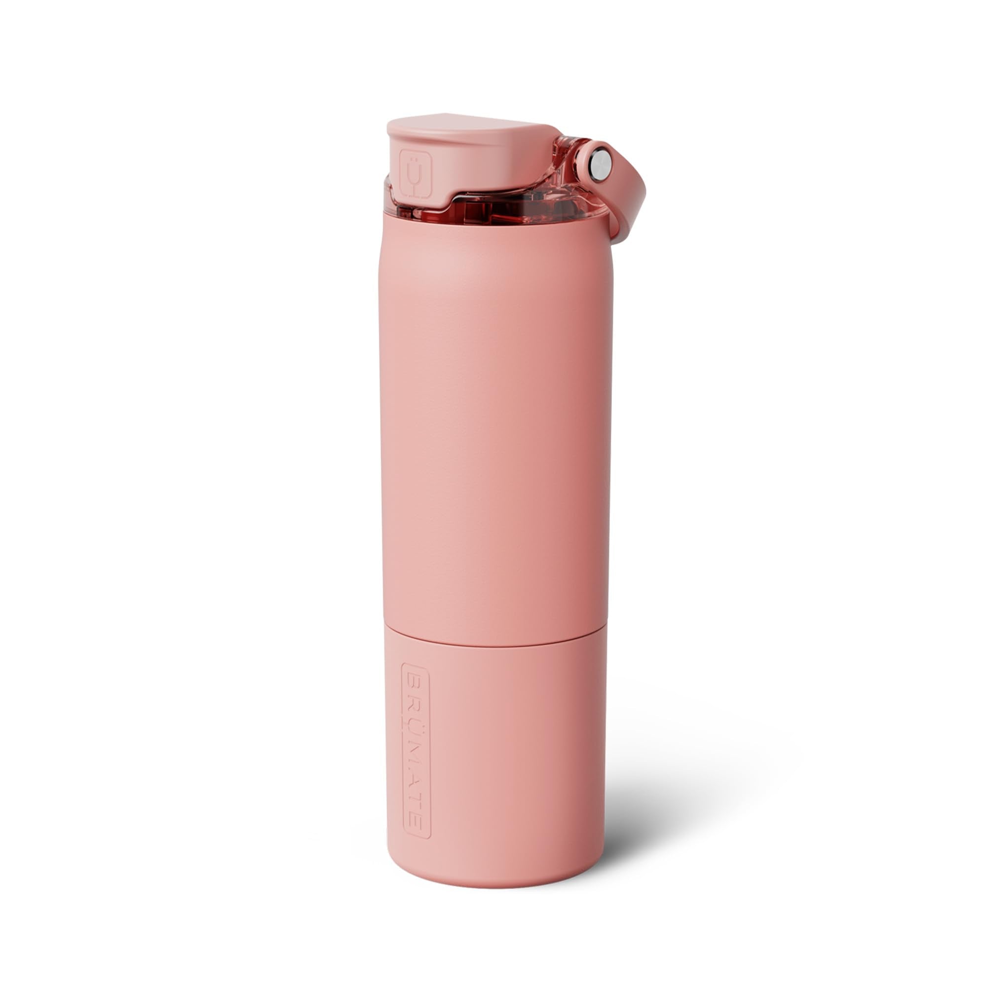 BrüMate Rise 35oz Water Bottle With Covered Silicone Straw | 100% Leakproof Insulated Water Bottle | Soft Sip Silicone Spout | Made of Stainless Steel | 35oz (Neon Pink)