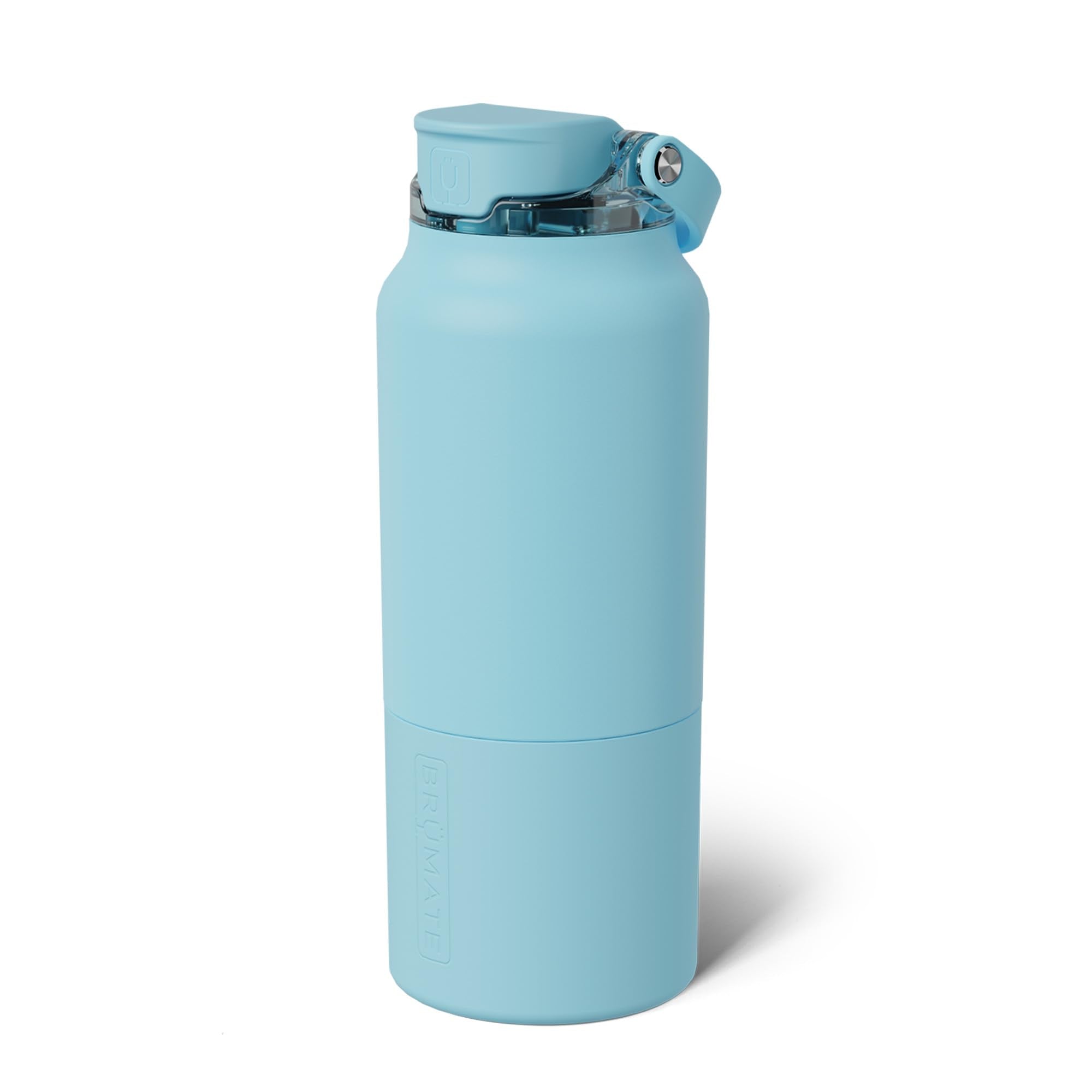 BrüMate Rise 35oz Water Bottle With Covered Silicone Straw | 100% Leakproof Insulated Water Bottle | Soft Sip Silicone Spout | Made of Stainless Steel | 35oz (Neon Pink)
