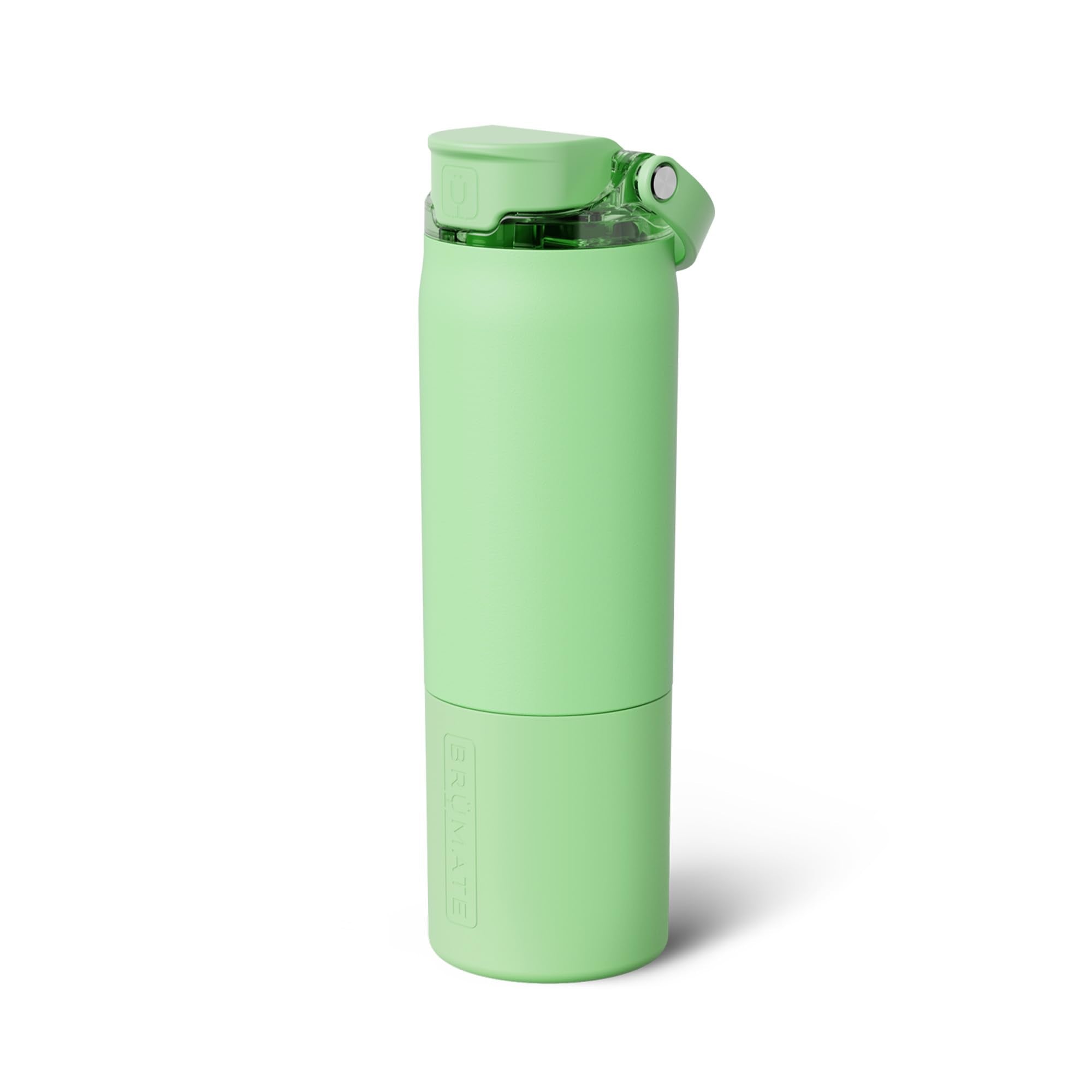 BrüMate Rise 35oz Water Bottle With Covered Silicone Straw | 100% Leakproof Insulated Water Bottle | Soft Sip Silicone Spout | Made of Stainless Steel | 35oz (Neon Pink)