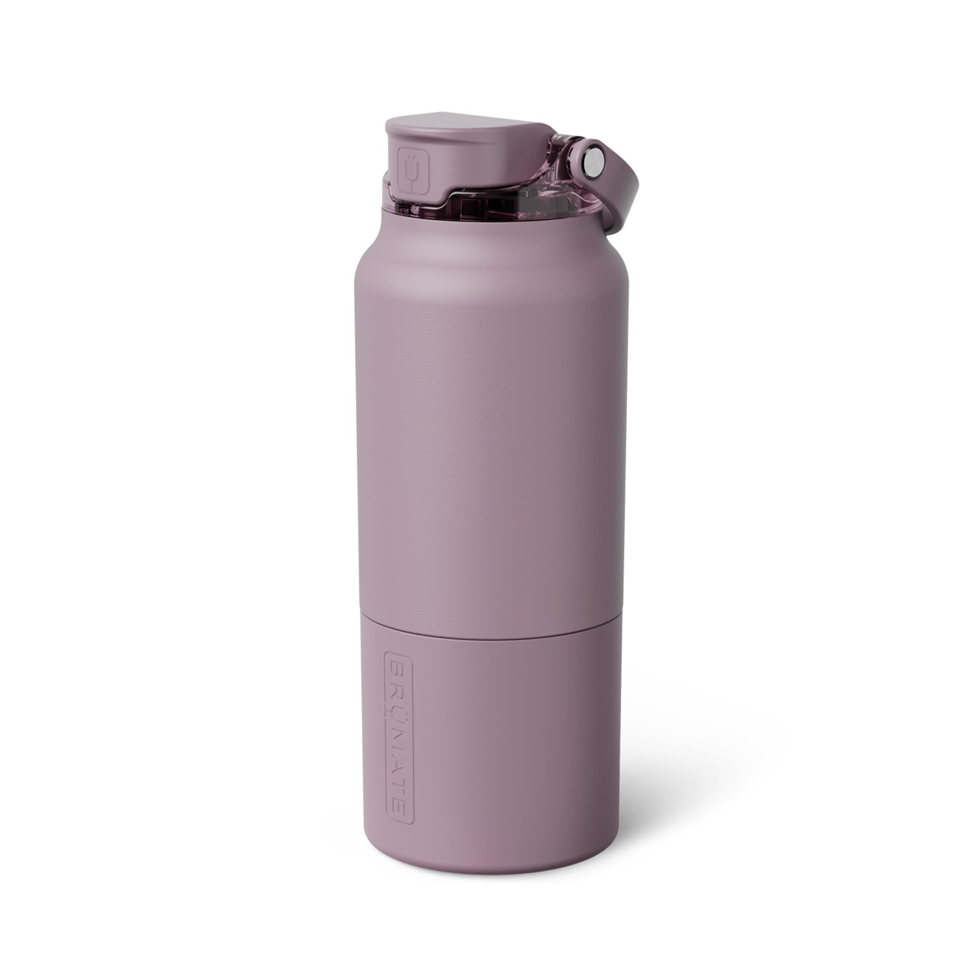 BrüMate Rise 35oz Water Bottle With Covered Silicone Straw | 100% Leakproof Insulated Water Bottle | Soft Sip Silicone Spout | Made of Stainless Steel | 35oz (Neon Pink)