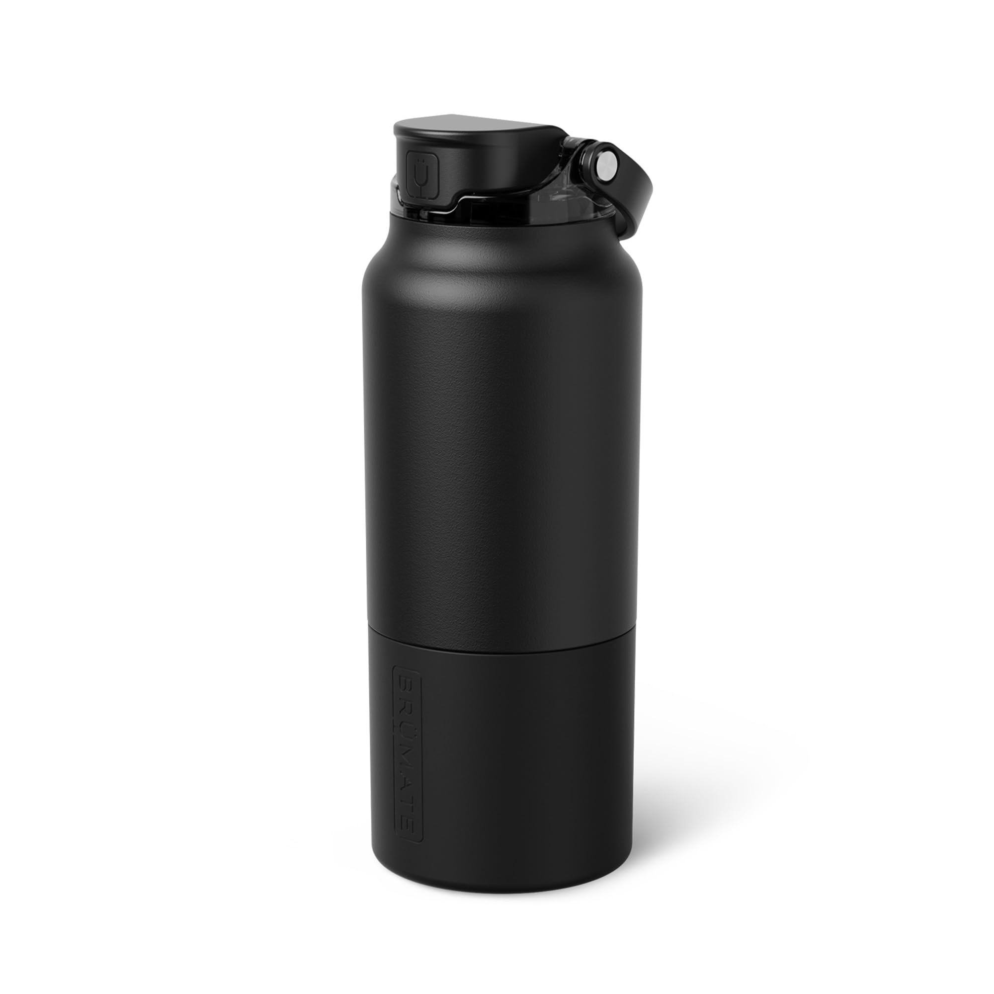 BrüMate Rise 35oz Water Bottle With Covered Silicone Straw | 100% Leakproof Insulated Water Bottle | Soft Sip Silicone Spout | Made of Stainless Steel | 35oz (Neon Pink)