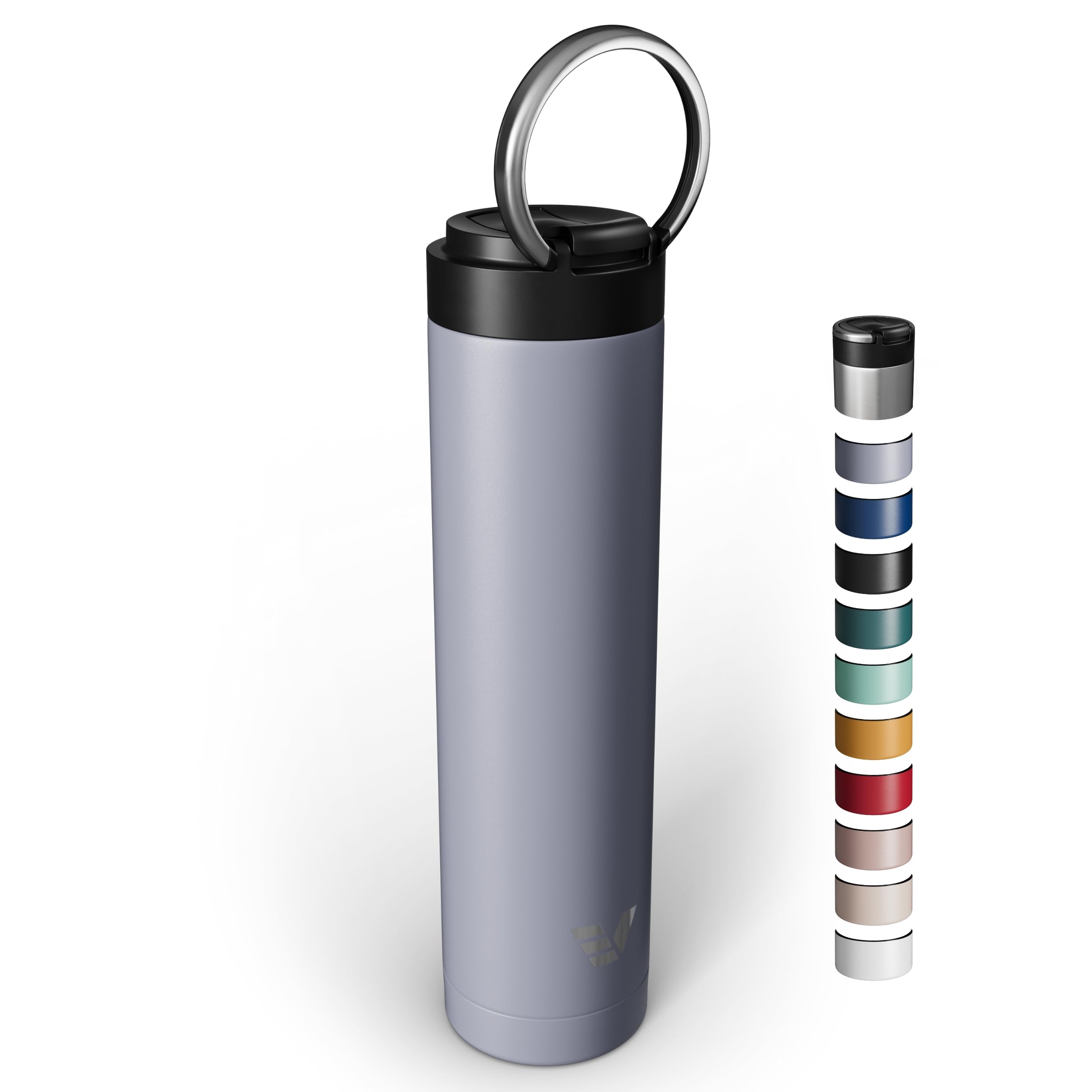 Super Maxi Stainless Steel Water Bottle 36oz - Double wall vacuum insulated | Integrated carry handle | leak proof flip top lid | Lightweight & stylish - Black