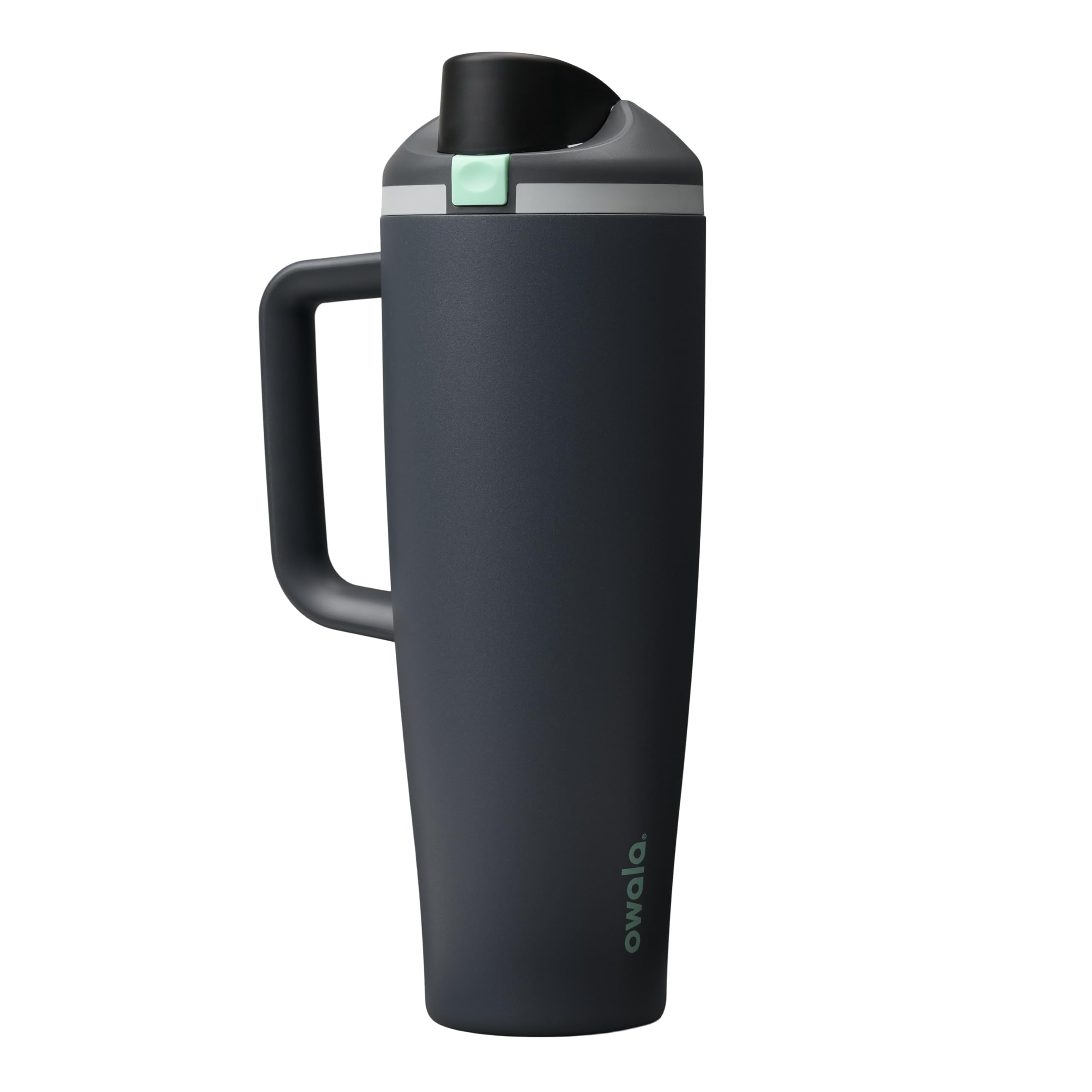 Owala FreeSip Tumbler Insulated Stainless Steel Water Bottle with Built-in Straw and Side Handle, For Travel, Work, School, and Sports, 40oz, BPA Free, Leak Proof, Black Cherry