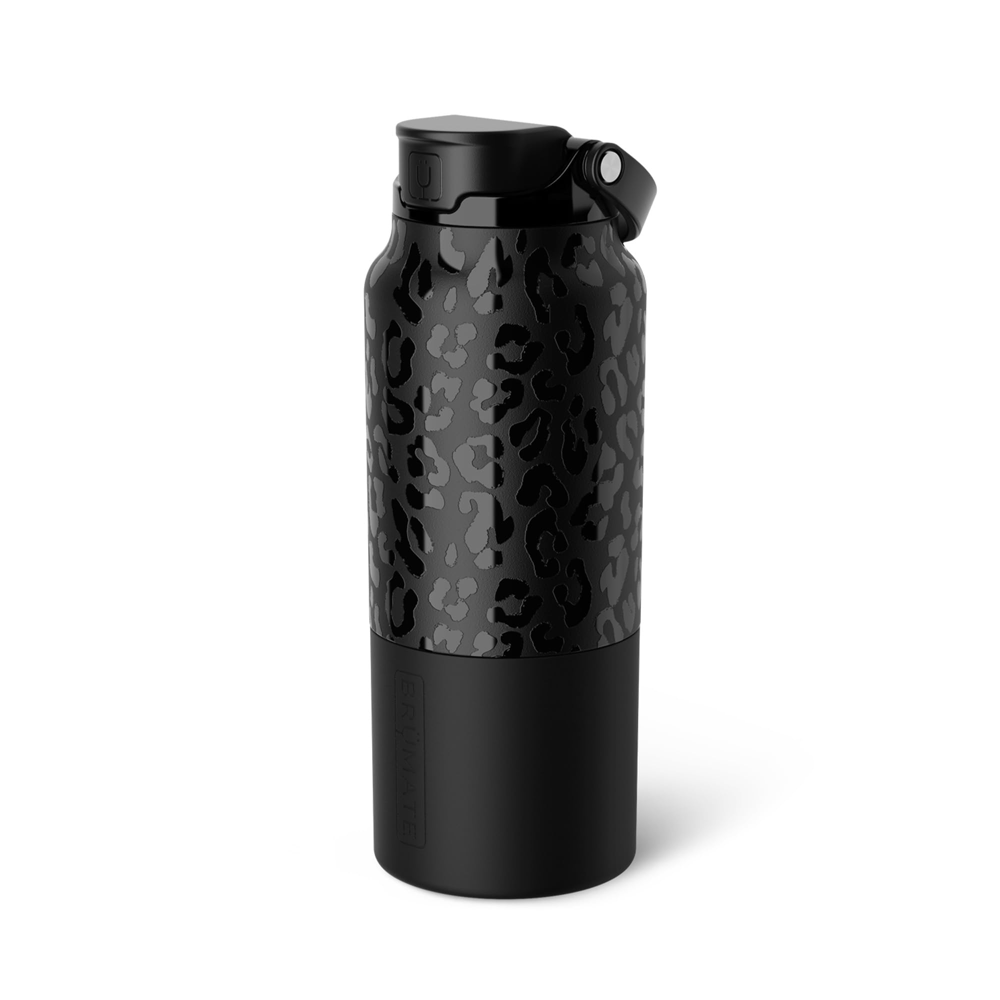 BrüMate Rise 35oz Water Bottle With Covered Silicone Straw | 100% Leakproof Insulated Water Bottle | Soft Sip Silicone Spout | Made of Stainless Steel | 35oz (Neon Pink)