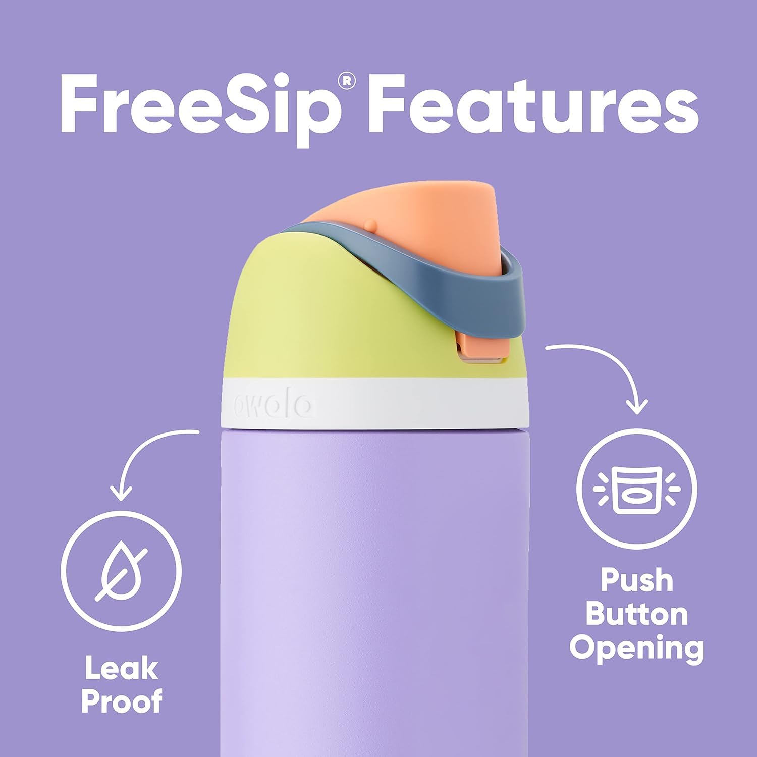 Owala FreeSip Insulated Stainless Steel Water Bottle with Straw, BPA-Free Sports Water Bottle, Great for Travel, 32 Oz, Daybreak