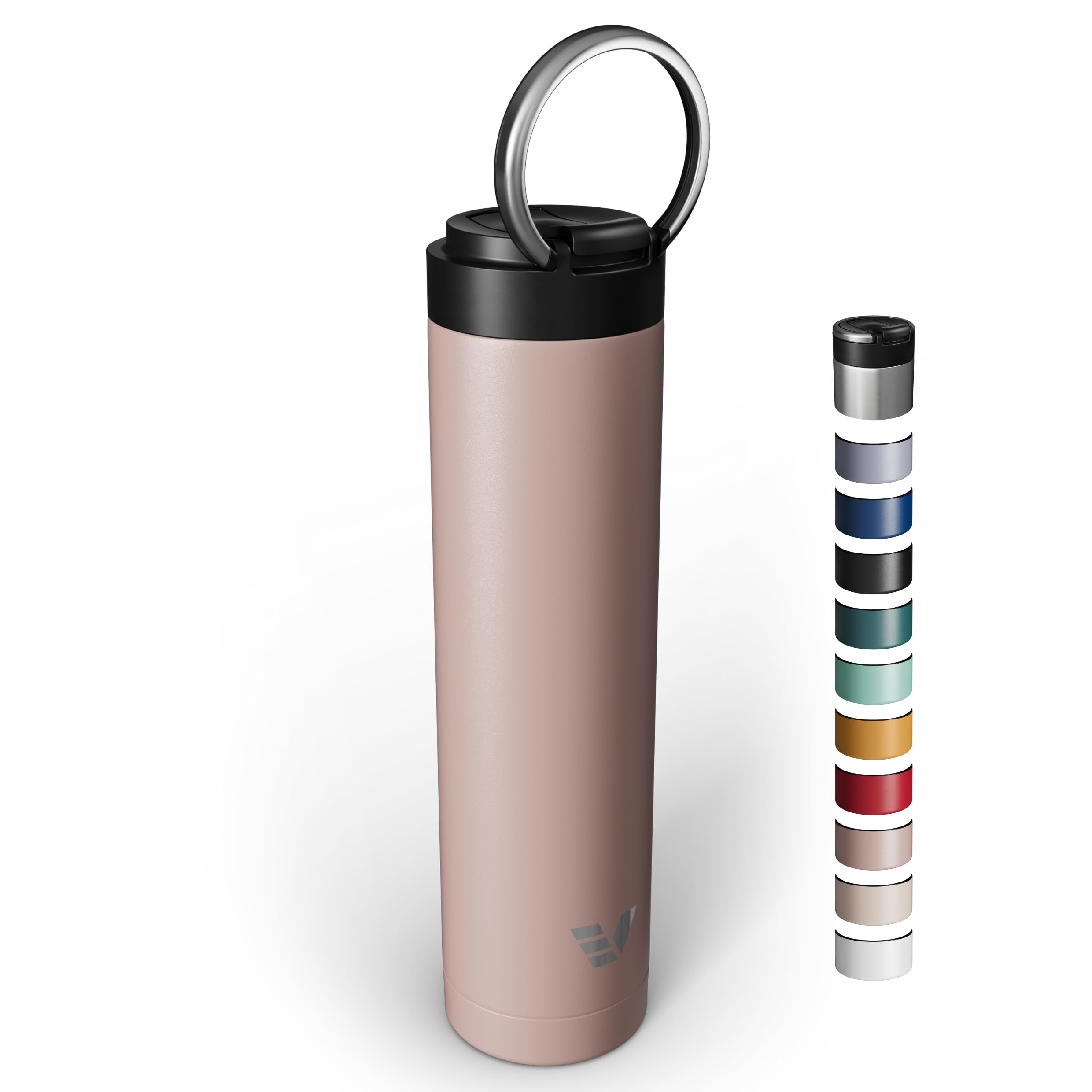 Super Maxi Stainless Steel Water Bottle 36oz - Double wall vacuum insulated | Integrated carry handle | leak proof flip top lid | Lightweight & stylish - Black