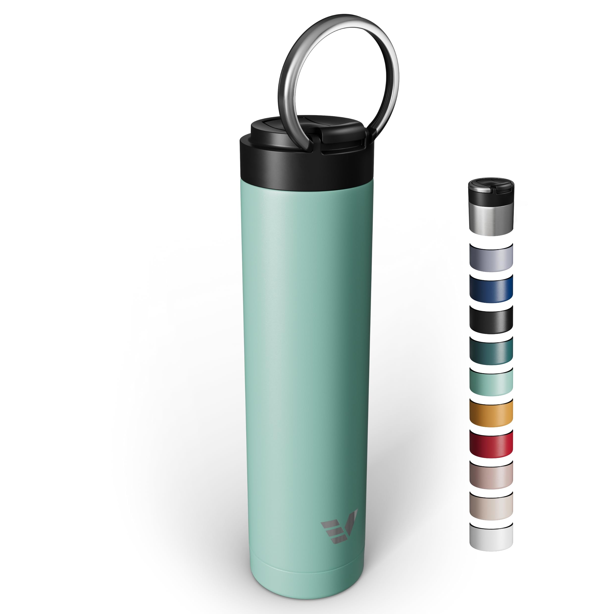 Super Maxi Stainless Steel Water Bottle 36oz - Double wall vacuum insulated | Integrated carry handle | leak proof flip top lid | Lightweight & stylish - Black