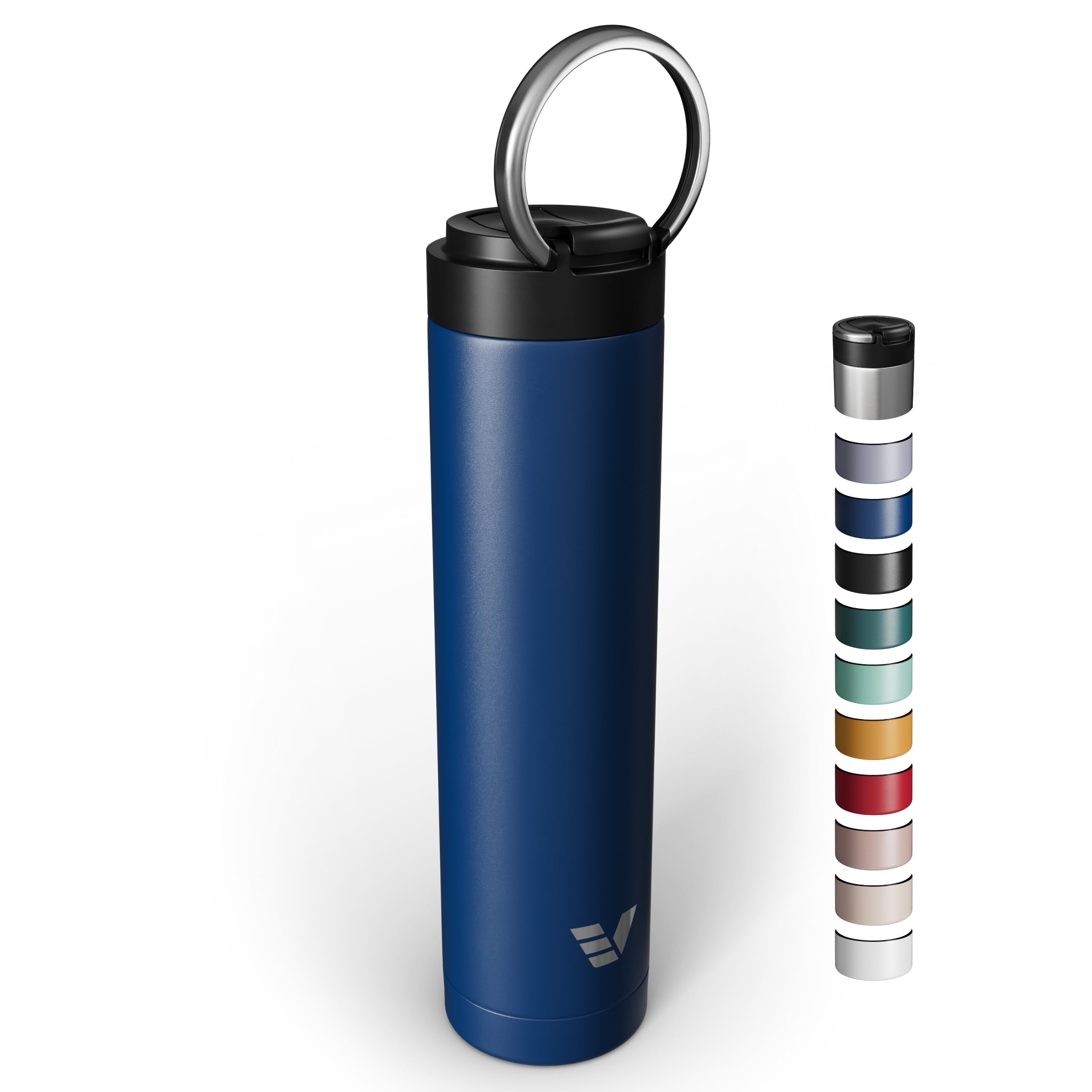 Super Maxi Stainless Steel Water Bottle 36oz - Double wall vacuum insulated | Integrated carry handle | leak proof flip top lid | Lightweight & stylish - Black