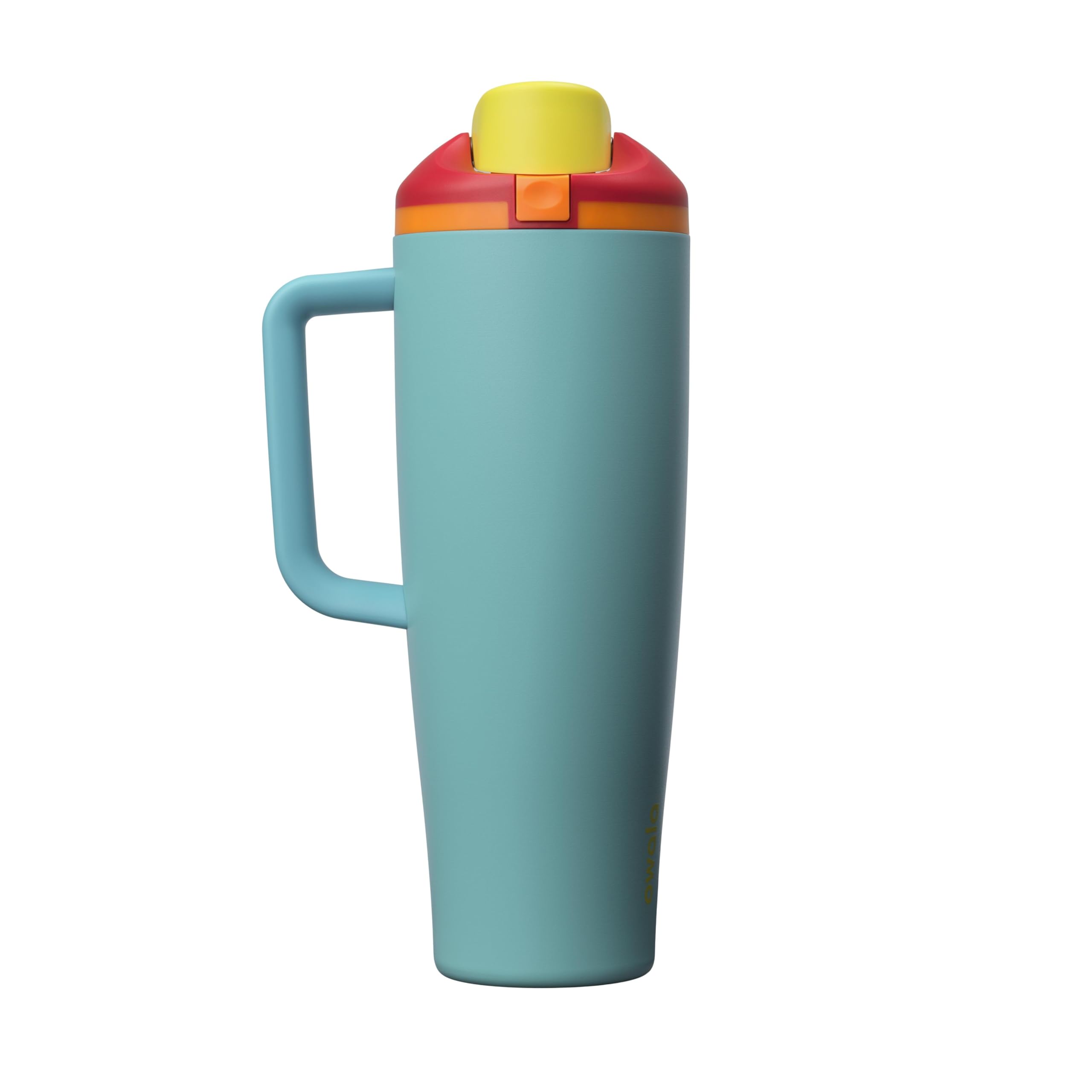Owala FreeSip Tumbler Insulated Stainless Steel Water Bottle with Built-in Straw and Side Handle, For Travel, Work, School, and Sports, 40oz, BPA Free, Leak Proof, Black Cherry