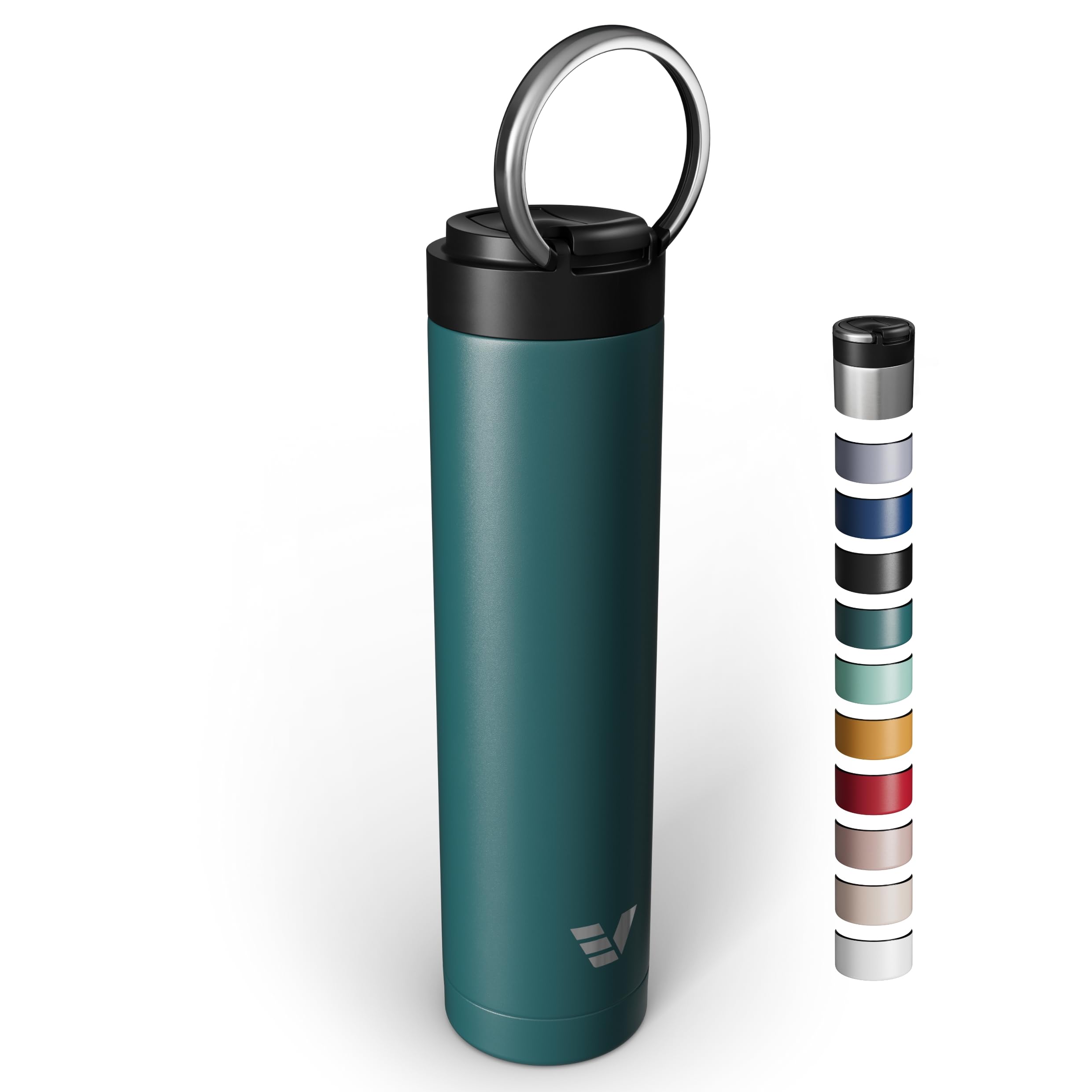 Super Maxi Stainless Steel Water Bottle 36oz - Double wall vacuum insulated | Integrated carry handle | leak proof flip top lid | Lightweight & stylish - Black