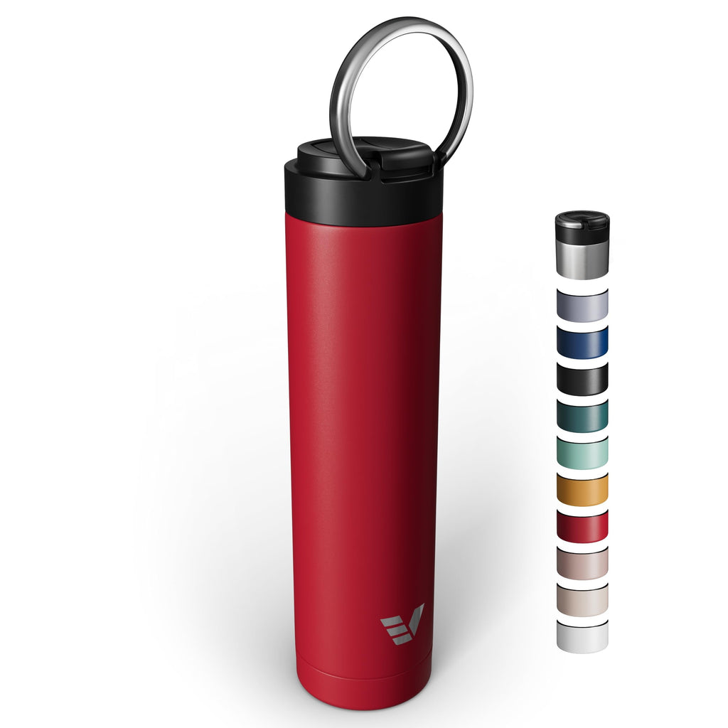 Super Maxi Stainless Steel Water Bottle 36oz - Double wall vacuum insulated | Integrated carry handle | leak proof flip top lid | Lightweight & stylish - Black